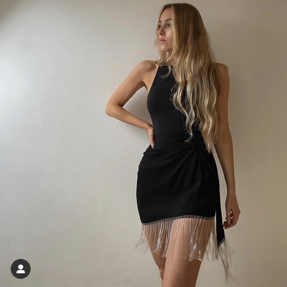 NWT Zara Jewel Fringe Skirt Limited Edition Medium